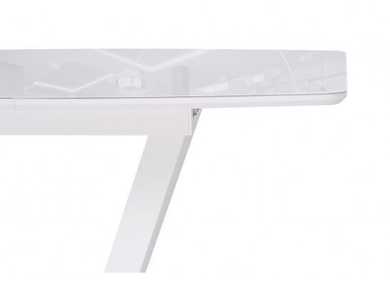 Стол на тумбе Петир 120(160)х80 ультра белый / белый / камень белый в Ростове-на-Дону