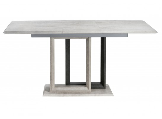 Стол на тумбе Санса 120(160)х80х76 камень темный / камень светлый в Ростове-на-Дону