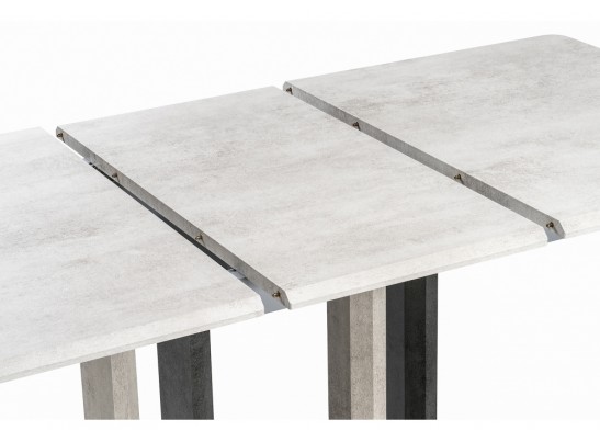 Стол на тумбе Санса 120(160)х80х76 камень темный / камень светлый в Ростове-на-Дону