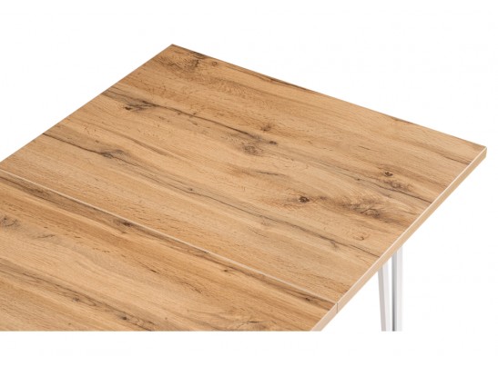 Стол раскладной Денвер Лофт 120(160)х75х75 25 мм дуб вотан / белый матовый в Ростове-на-Дону