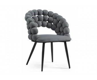 Стул на металлокаркасе Ball dark gray / black