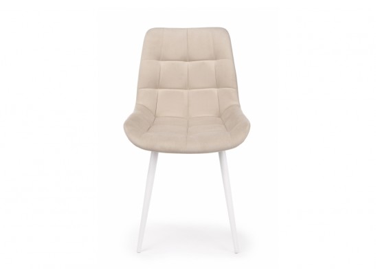Стул на металлокаркасе Челси К бежевый (zd 210) / белый