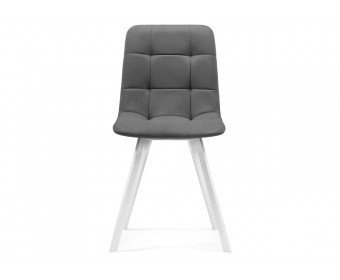 Стул на металлокаркасе Чилли темно-серый / белый