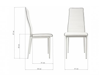 Стул на металлокаркасе DC2-001 white / black