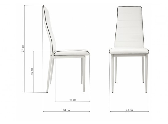 Стул на металлокаркасе DC2-001 white / black в Ростове-на-Дону Стул на металлокаркасе DC2-001 white / black в Ростове-на-Дону