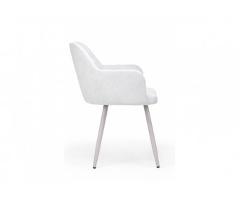 Стул на металлокаркасе Инфини светло-серый (ocean 021) / серый