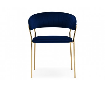 Стул на металлокаркасе Kamelia 1 dark blue / gold