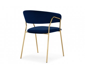 Стул на металлокаркасе Kamelia 1 dark blue / gold