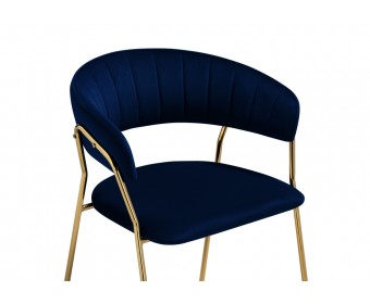 Стул на металлокаркасе Kamelia 1 dark blue / gold