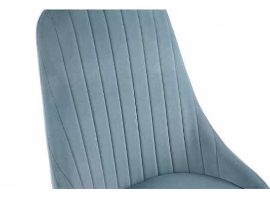 Стул на металлокаркасе Kora light blue / black