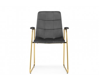 Стул на металлокаркасе Lana dark grey / gold