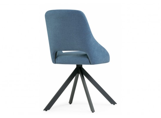 Стул на металлокаркасе Оливер крутящийся синий / черный в Ростове-на-Дону