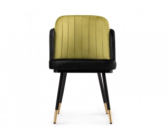 Стул на металлокаркасе Penelopa black / hakki / black / gold