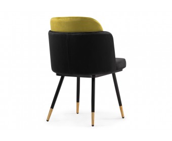 Стул на металлокаркасе Penelopa black / hakki / black / gold