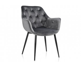 Стул на металлокаркасе Remo dark grey
