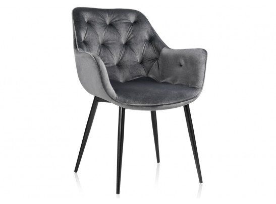 Стул на металлокаркасе Remo dark grey в Ростове-на-Дону