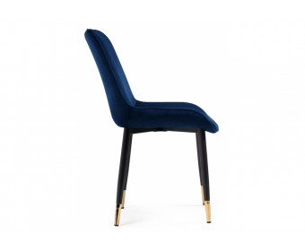 Стул на металлокаркасе Seda 1 dark blue / gold / black