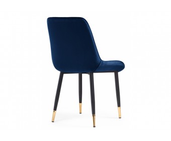 Стул на металлокаркасе Seda 1 dark blue / gold / black