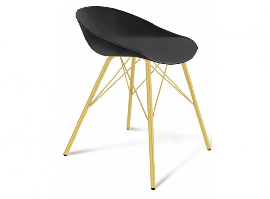 Стул на металлокаркасе SHT-ST19/S37 черный / золото в Ростове-на-Дону