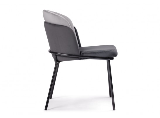 Стул на металлокаркасе Сиолим графитовый / светло-серый / черный глянец в Ростове-на-Дону