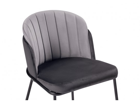 Стул на металлокаркасе Сиолим графитовый / светло-серый / черный глянец в Ростове-на-Дону