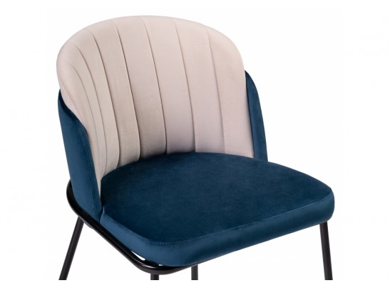 Стул на металлокаркасе Сиолим морской / кремовый / черный глянец в Ростове-на-Дону