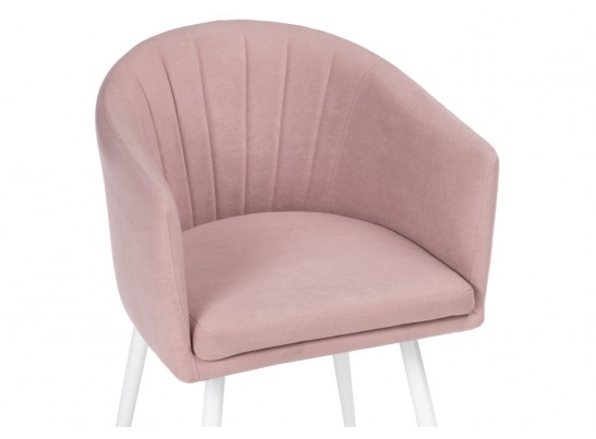 Стул на металлокаркасе Валета пыльно-розовый / белый каркас в Ростове-на-Дону