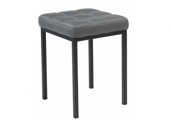 Табурет Байя кожзам темно-серый / черный матовый в Ростове-на-Дону