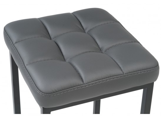 Табурет Байя кожзам темно-серый / черный матовый в Ростове-на-Дону