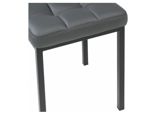 Табурет Байя кожзам темно-серый / черный матовый в Ростове-на-Дону