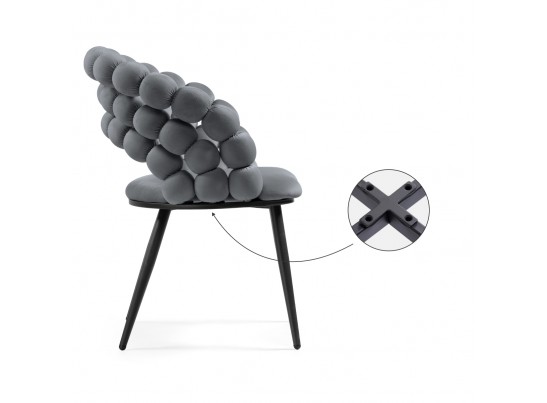 Стул на металлокаркасе Ball dark gray / black в Ростове-на-Дону