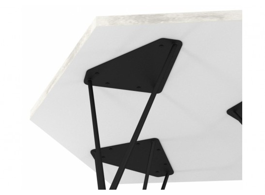 Журнальный столик SHT-CT35 хромикс белый / черный муар в Ростове-на-Дону