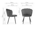 Стул на металлокаркасе Coral black