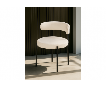 Стул на металлокаркасе Rudi white / black