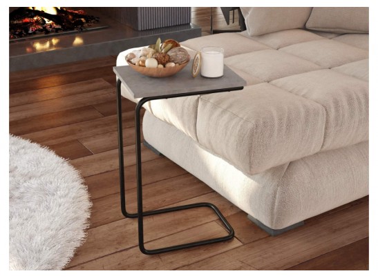 Журнальный столик Sheffilton SHT-CT9 бетон чикаго светлый / черный муар в Ростове-на-Дону