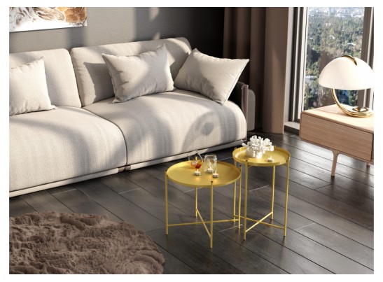 Комплект столиков SHT-CT8/CT8-2 золото в Ростове-на-Дону