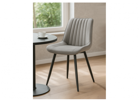 Стул на металлокаркасе Вейв светло-серый (hl 63) / 10К черный каркас в Ростове-на-Дону