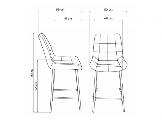Полубарный стул Челси 360 латте (zd 290) / золотой в Ростове-на-Дону