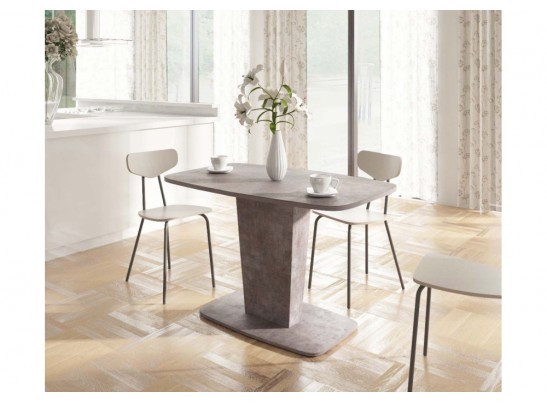 Стол на тумбе раскладной Рондо-2 цемент светлый в Ростове-на-Дону