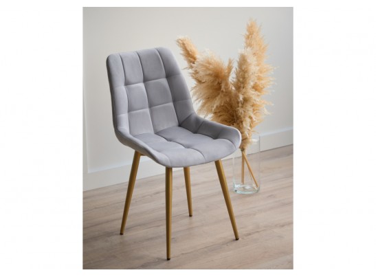 Стул на металлокаркасе Челси 360 К светло-серый (zd 960) / золотой в Ростове-на-Дону