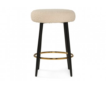 Барный стул Plato white fabric