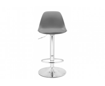 Барный стул Soft gray / chrome