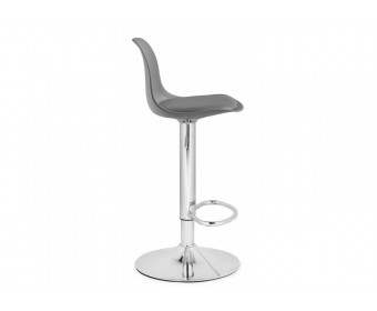Барный стул Soft gray / chrome