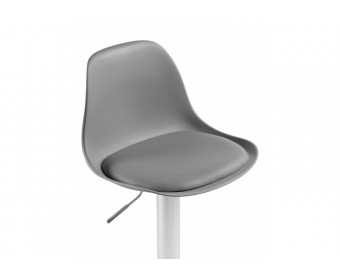 Барный стул Soft gray / chrome
