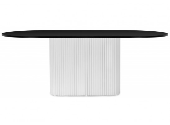 Деревянный стол Барон О 200 х 90 черная пленка шагрень / белый в Ростове-на-Дону