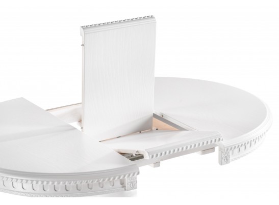 Деревянный стол Долерит круглый белый в Ростове-на-Дону