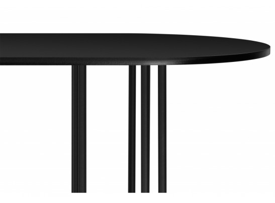 Деревянный стол Хьюго О 160 х 90 черная шагрень пленка / черный в Ростове-на-Дону