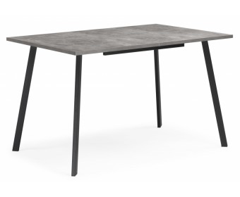 Деревянный стол Кортни 117 (157) x 77 бетон светлый / черный матовый