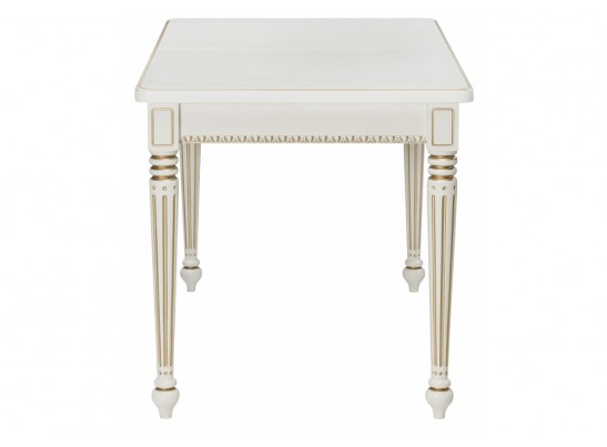 Деревянный стол Леджер 130(170)х75х77 слоновая кость / патина золото в Ростове-на-Дону