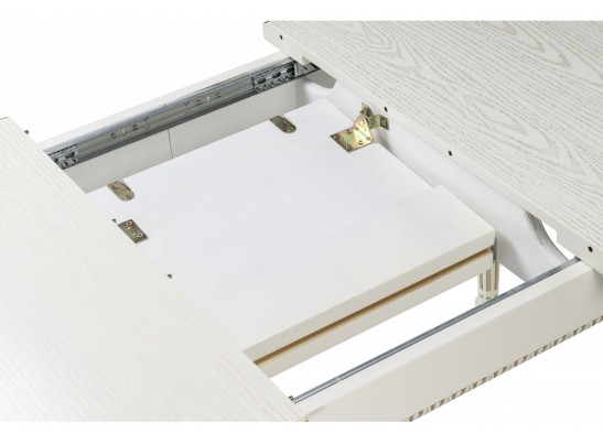 Деревянный стол Леджер 130(170)х75х77 слоновая кость / патина золото в Ростове-на-Дону